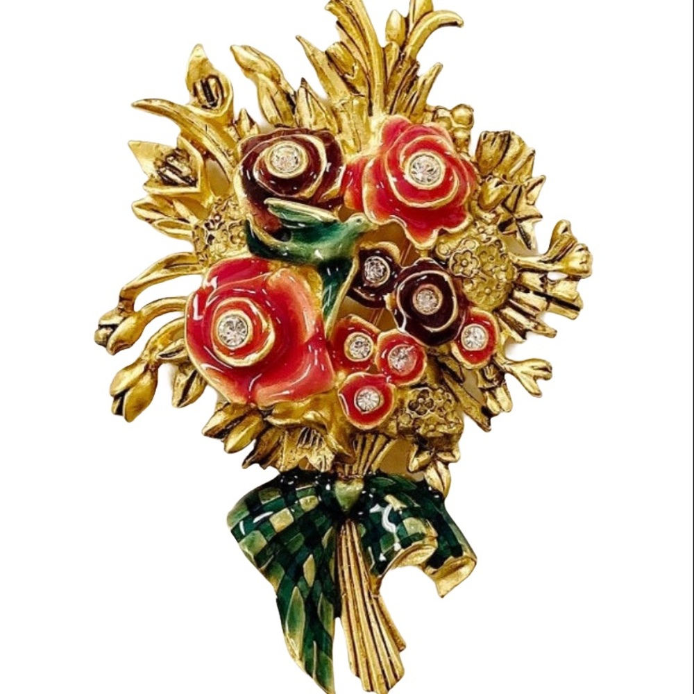 Bob Mackie Vintage Bouquet Floral Brooch